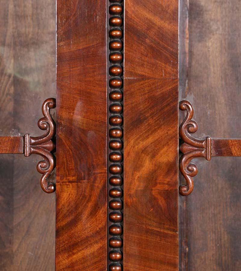 Wood Antique Mahogany Veneered Bookcase, Biedermeier from the 19th Century