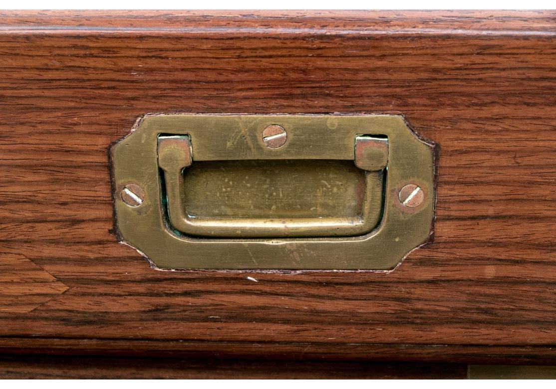 Antique Rosewood Campaign Secretary Chest for Restoration For Sale 7