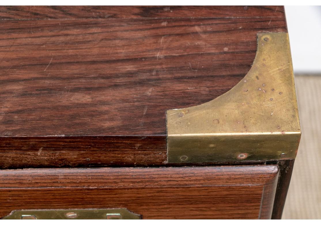 19th Century Antique Rosewood Campaign Secretary Chest for Restoration For Sale