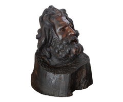 Antique Rosewood Carved Figure of Fisherman