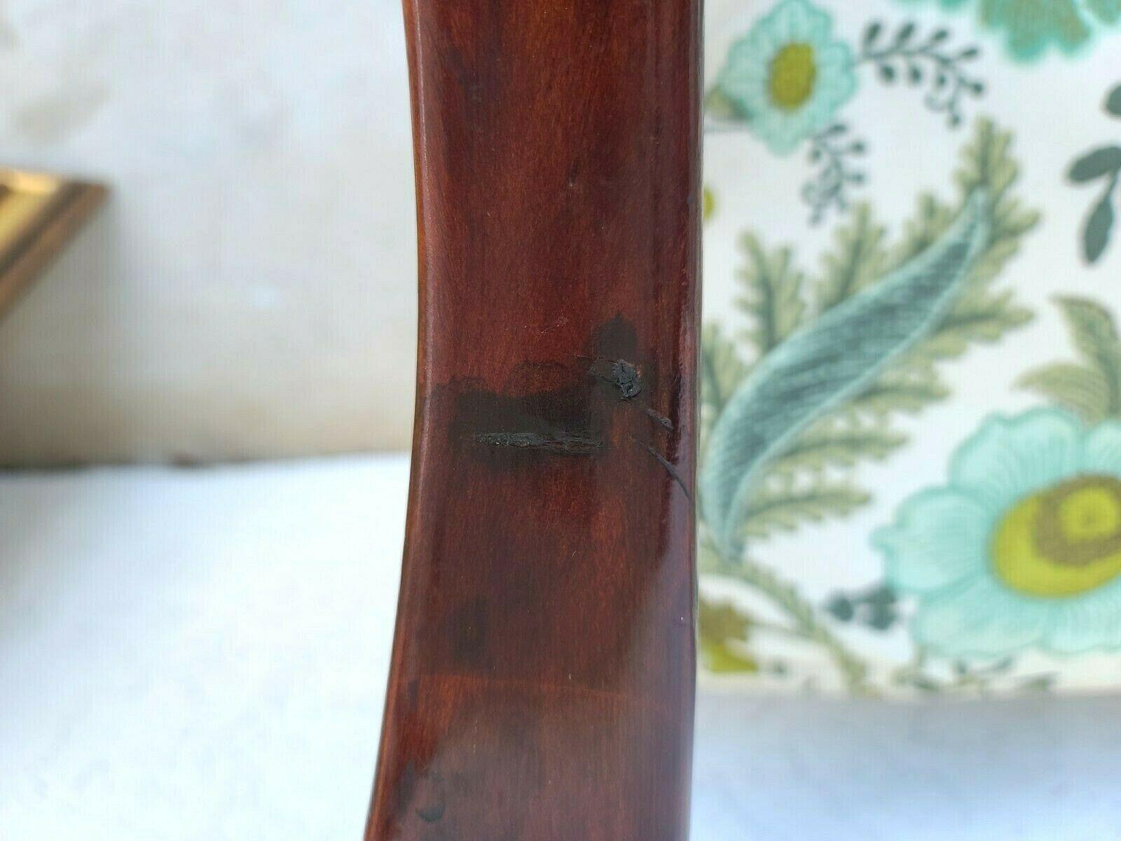 Antique Early 1900s Solid Red Mahogany Claw Foot Settee Bench 3