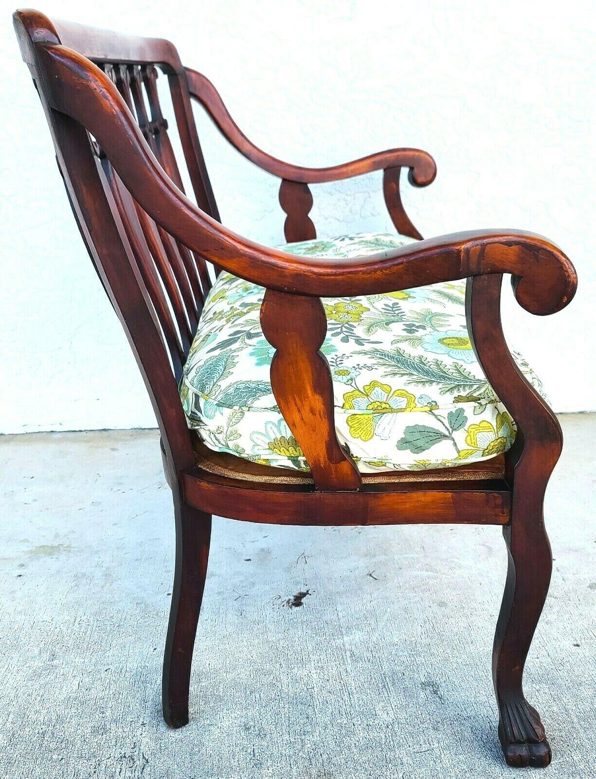 antique wood settee