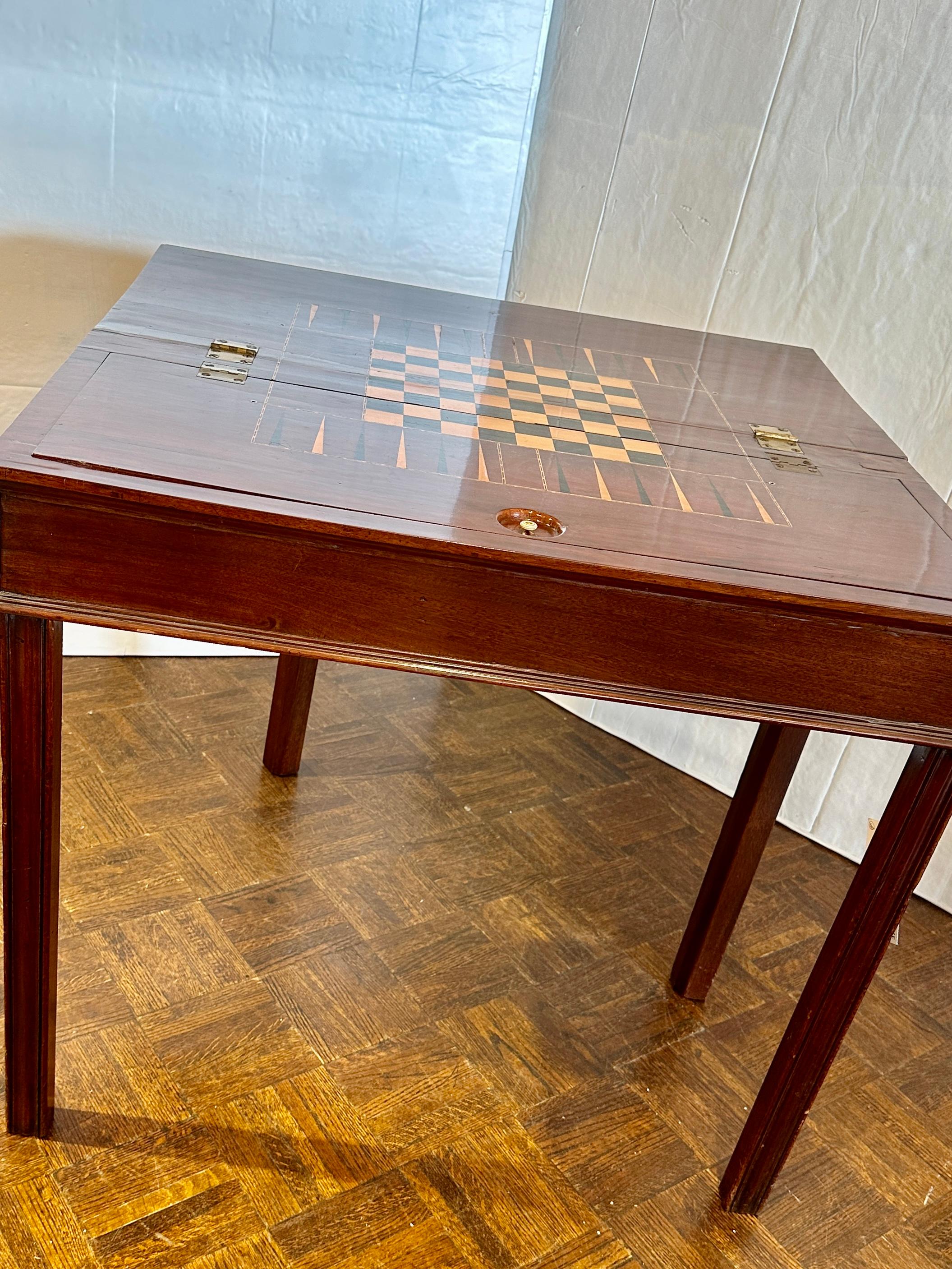 Antique Rosewood  Folding Game Table For Sale 7