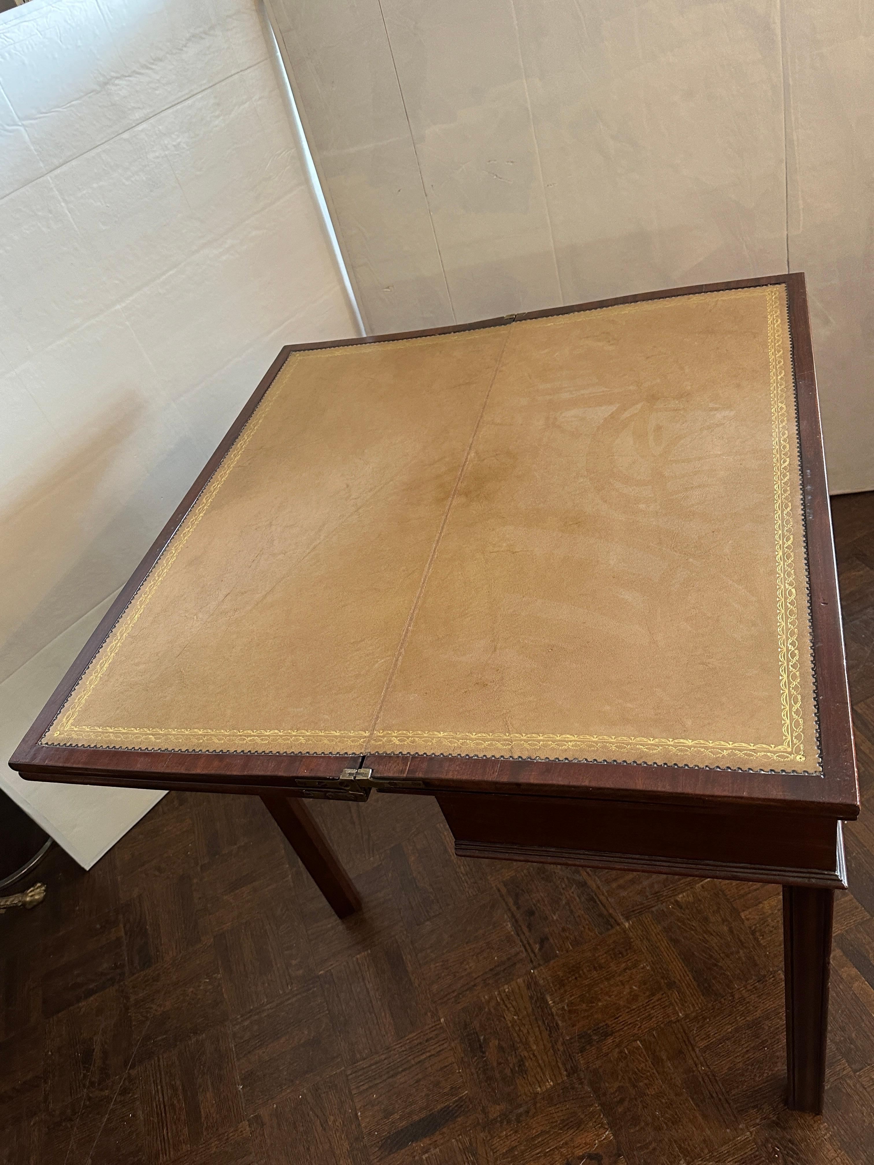19th Century Antique Rosewood  Folding Game Table For Sale