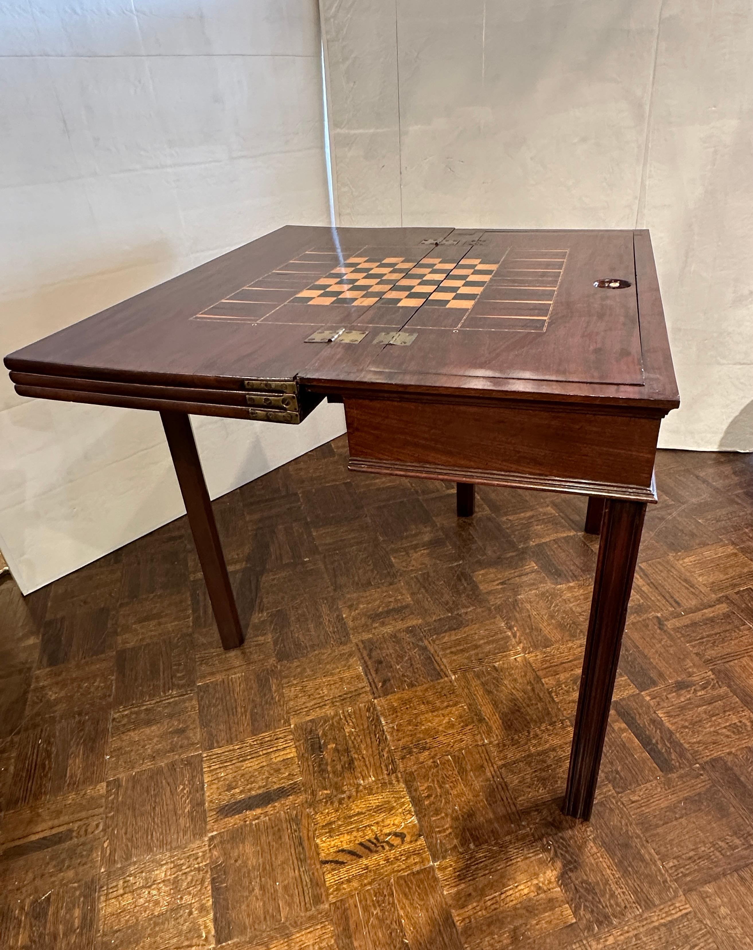 Antique Rosewood  Folding Game Table For Sale 3