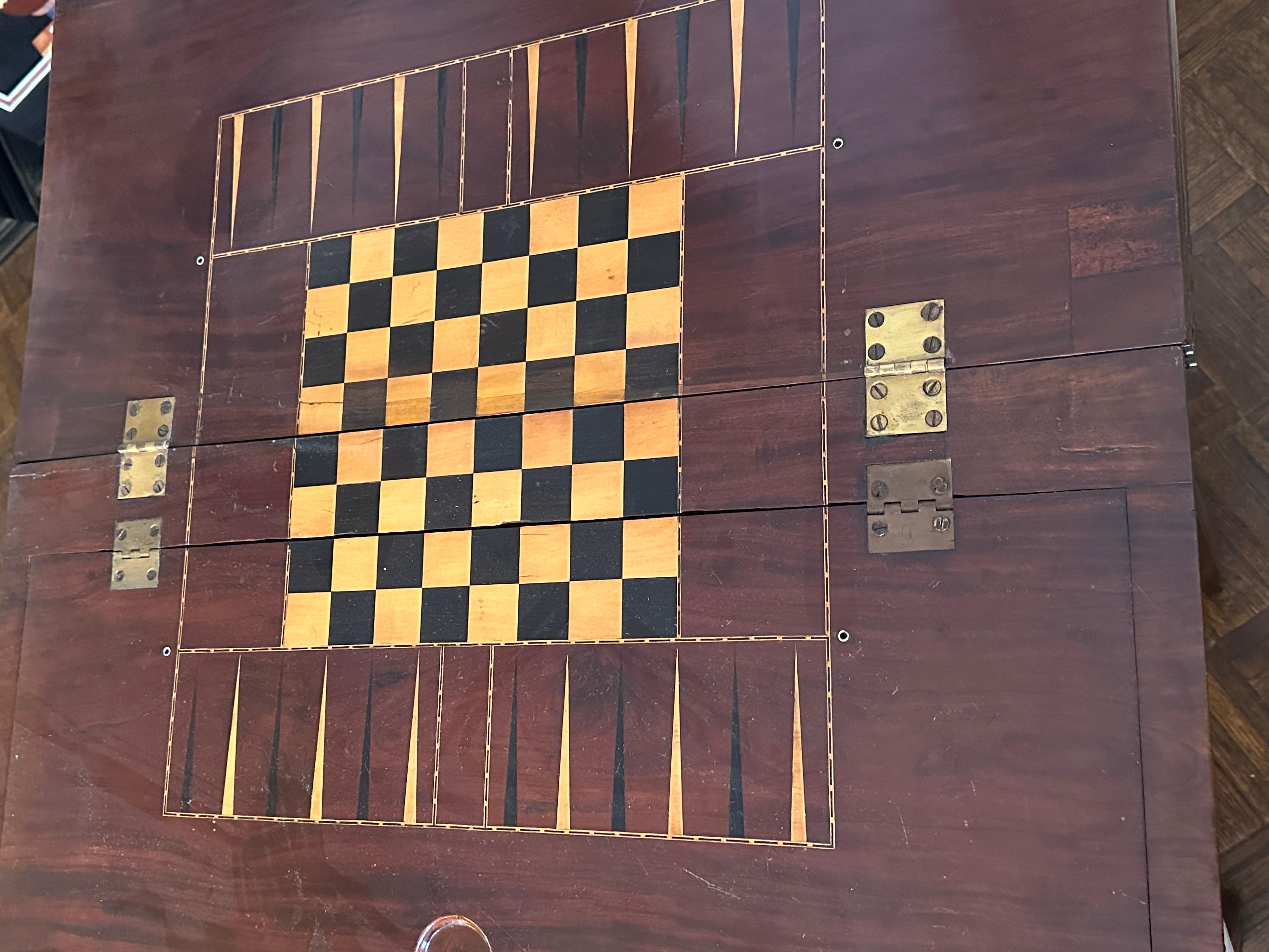 Antique Rosewood  Folding Game Table For Sale 4