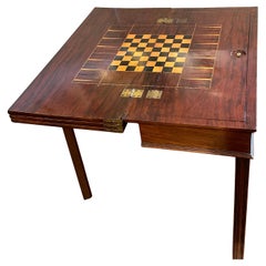 Antique Rosewood  Folding Game Table
