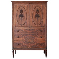Antique Rosewood French Carved Chifferobe