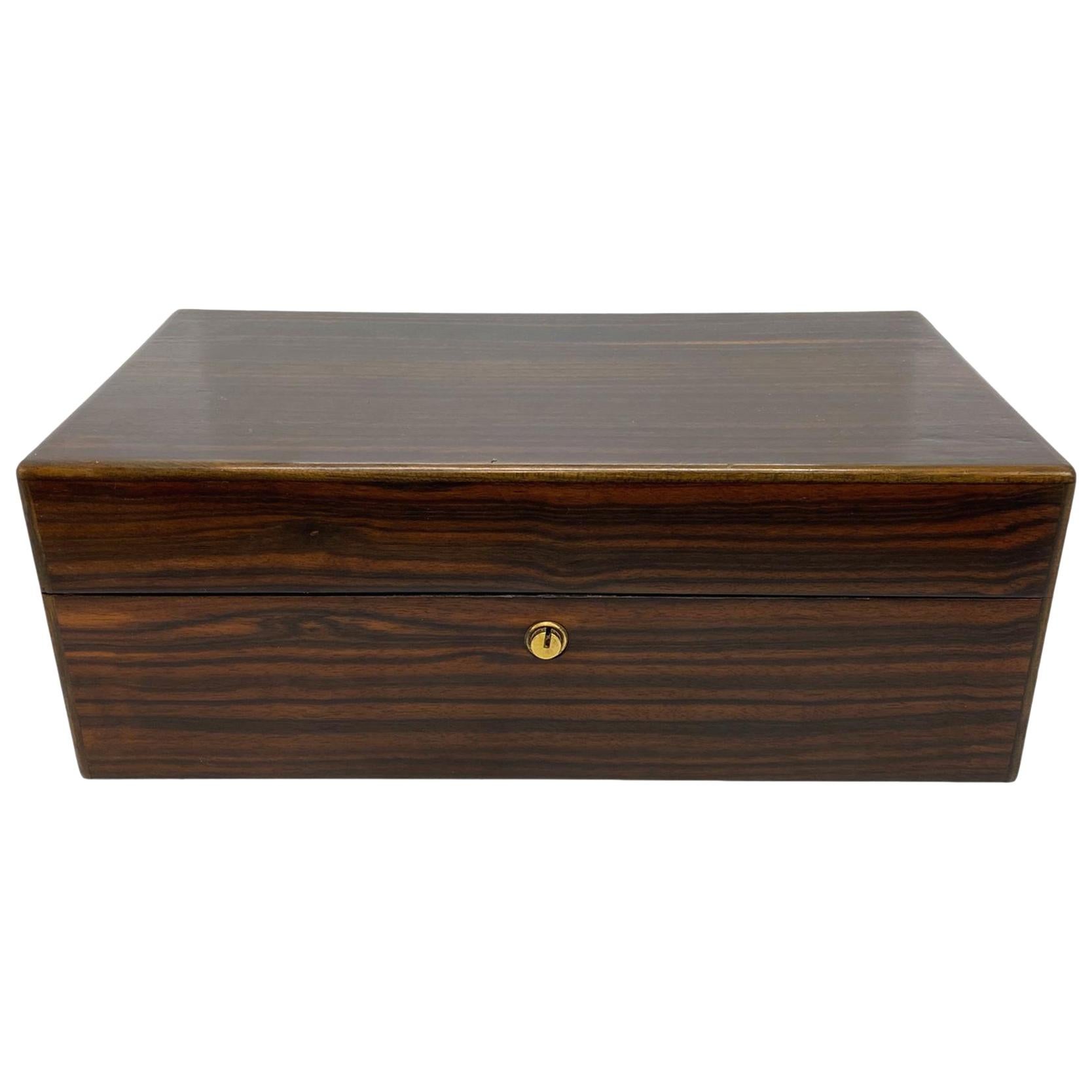 Antique Rosewood Humidor Cigar Box, English, circa 1900