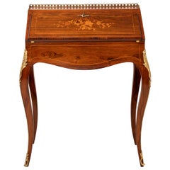 Antique Rosewood Inlaid Bureau De Dame, circa 1910