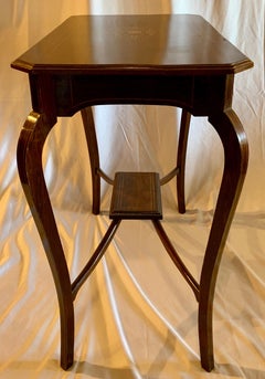 Antique Rosewood Inlaid Lamp Table circa 1860-1880