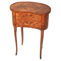 Antique Rosewood, Marquetry
Inlay Two-Drawer Kidney Shaped Side Stand c1930 Antique Rosewood, Marquetry
Inlay Two-Drawer Kidney Shaped Side Stand c1930