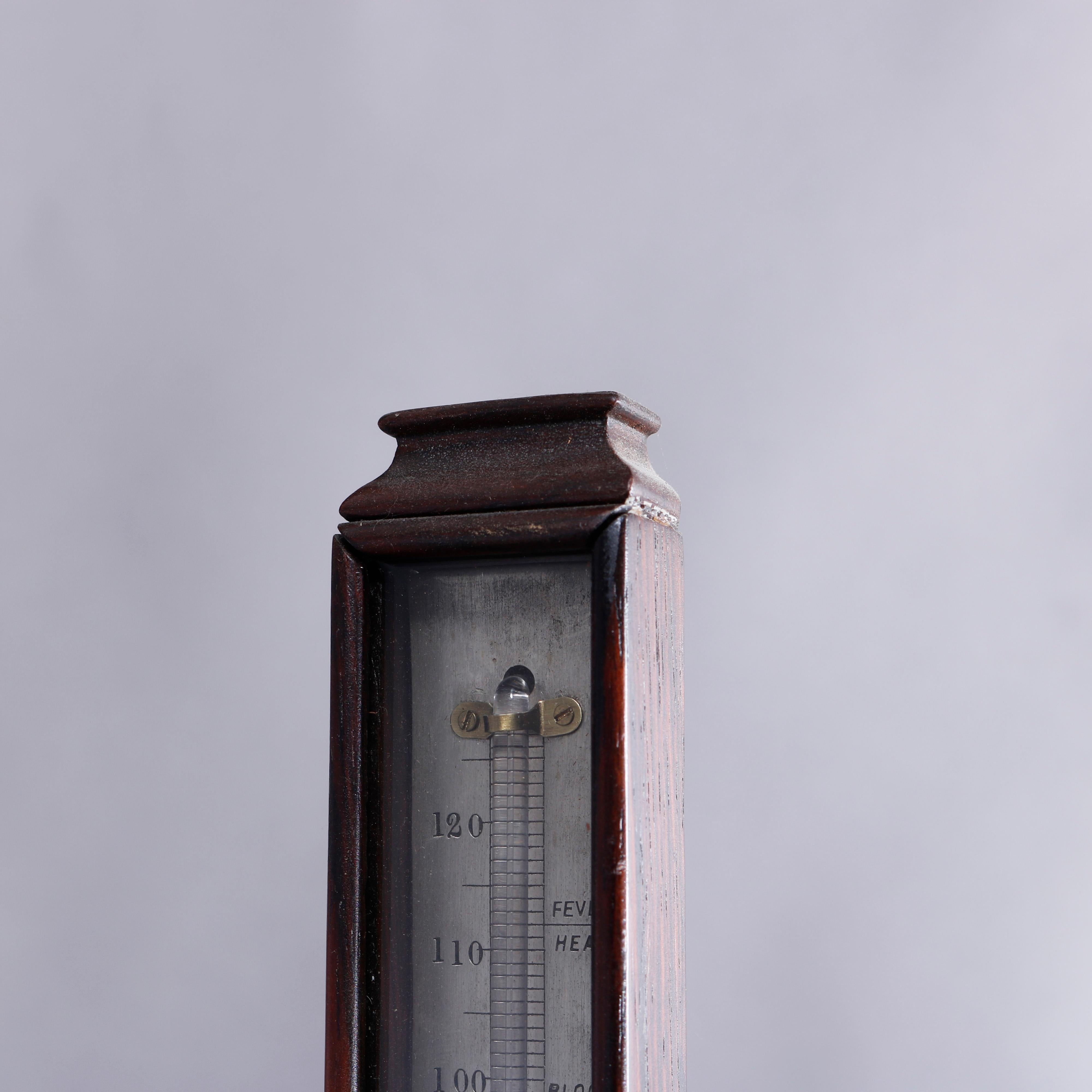Antique Rosewood & Mother of Pearl Inlay Barometer by Mitchell, Wakefield, c1890 5