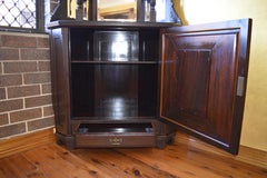 Antique Rosewood Ornate Display Cabinet