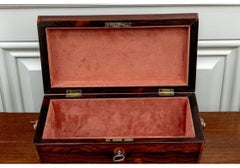 Antique Rosewood Sarcophagus Shape British Tea Caddy