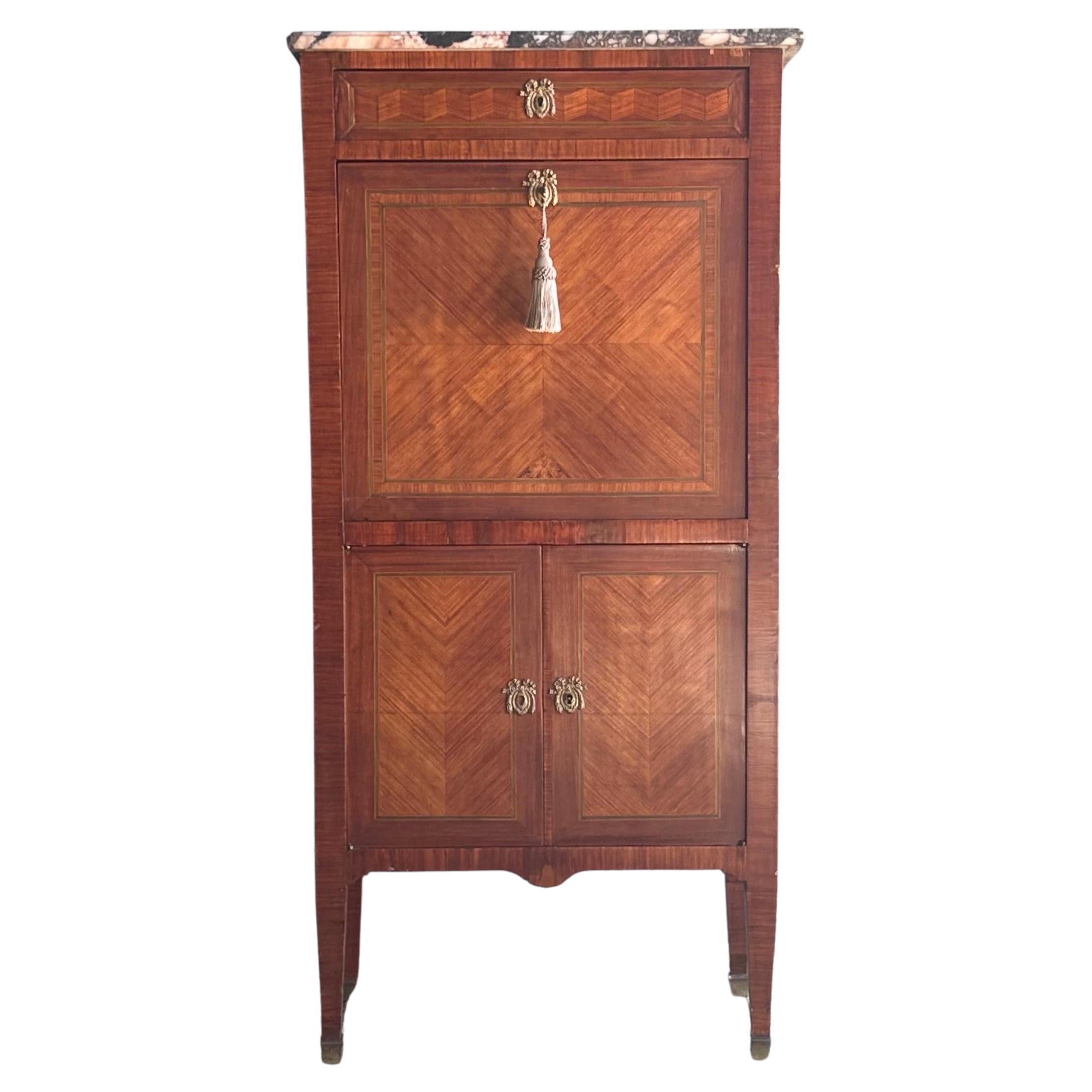 Antique Rosewood Secretary Dresser Desk