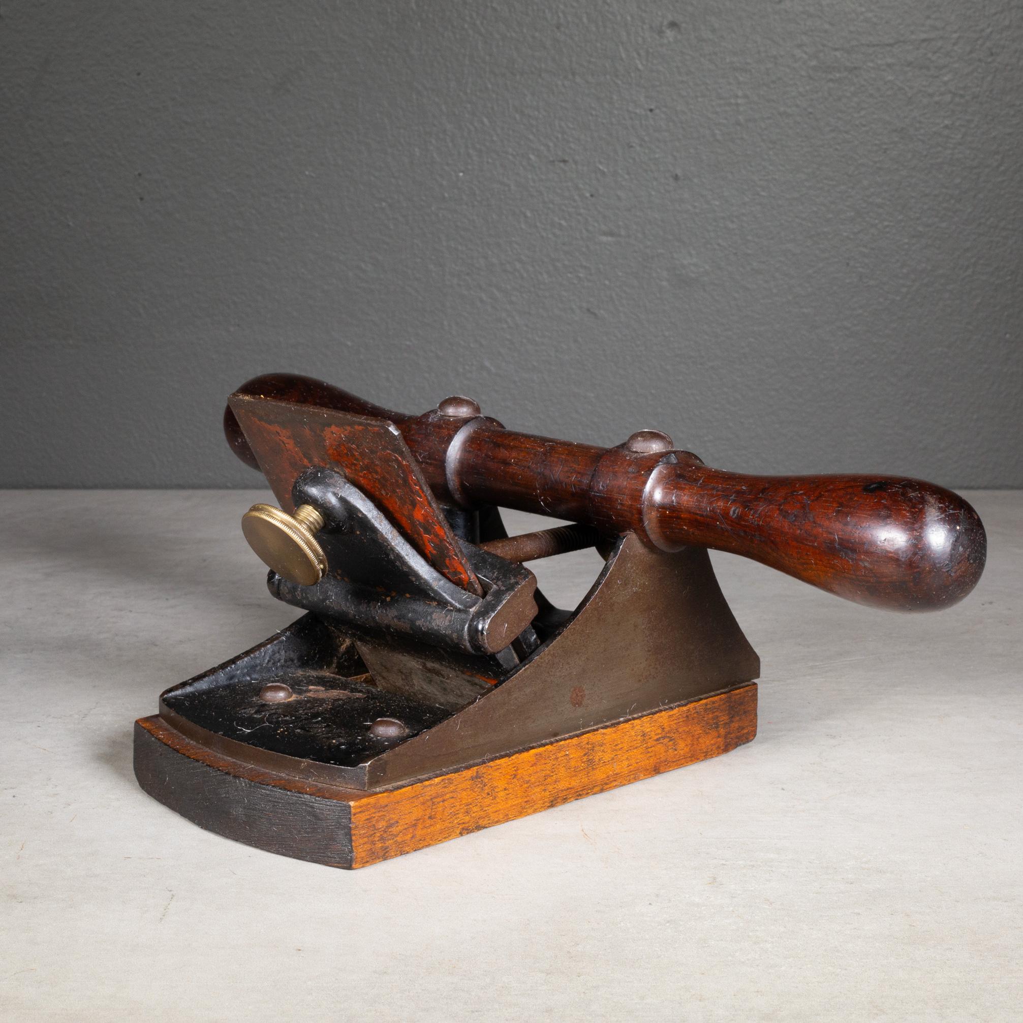 Industriale Antica pialla Stanley No. 12 1/2 Veener in legno di palissandro c.1904-1943 in vendita