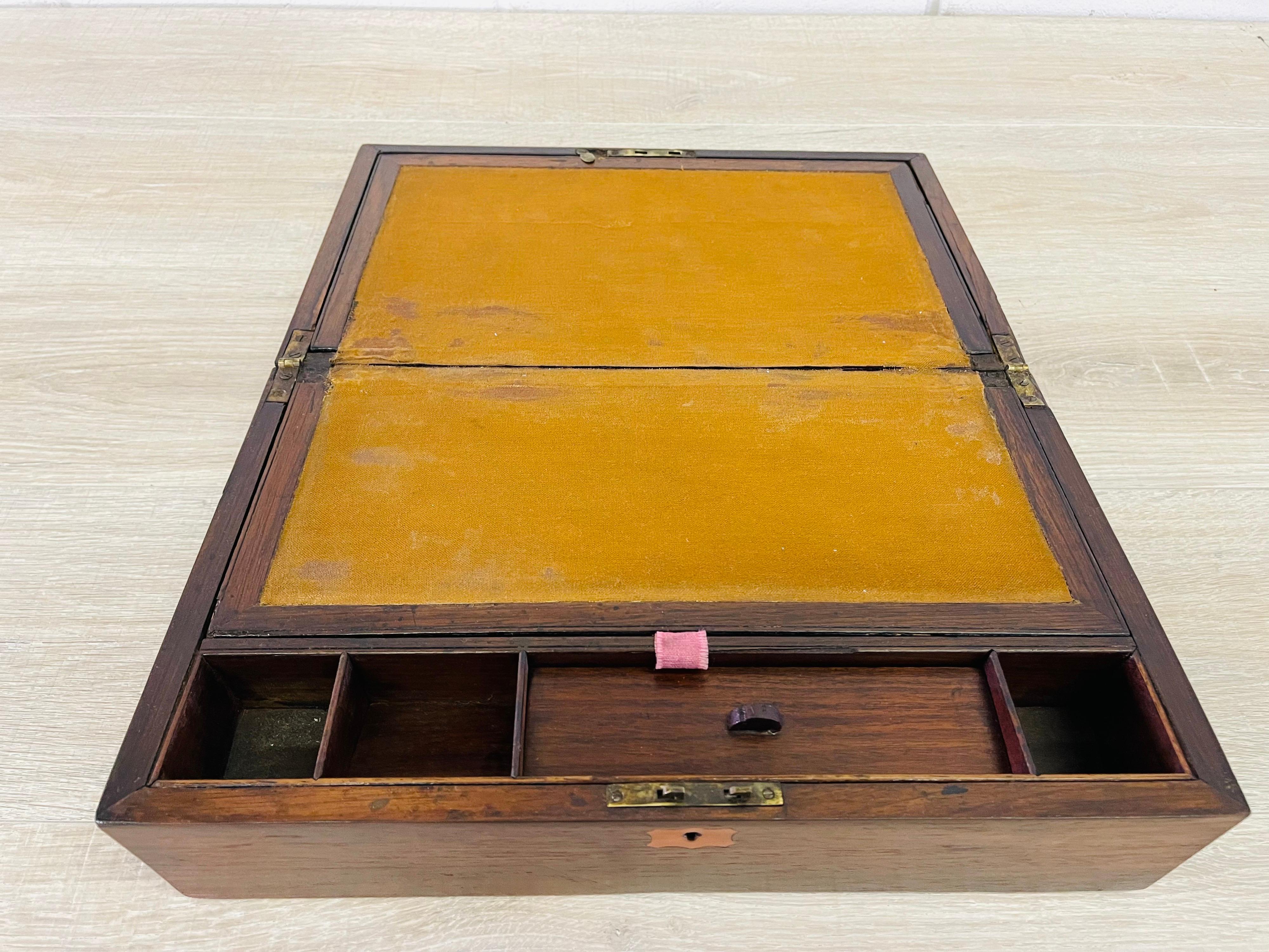 19th Century Antique Rosewood Tabletop Writing Desk For Sale