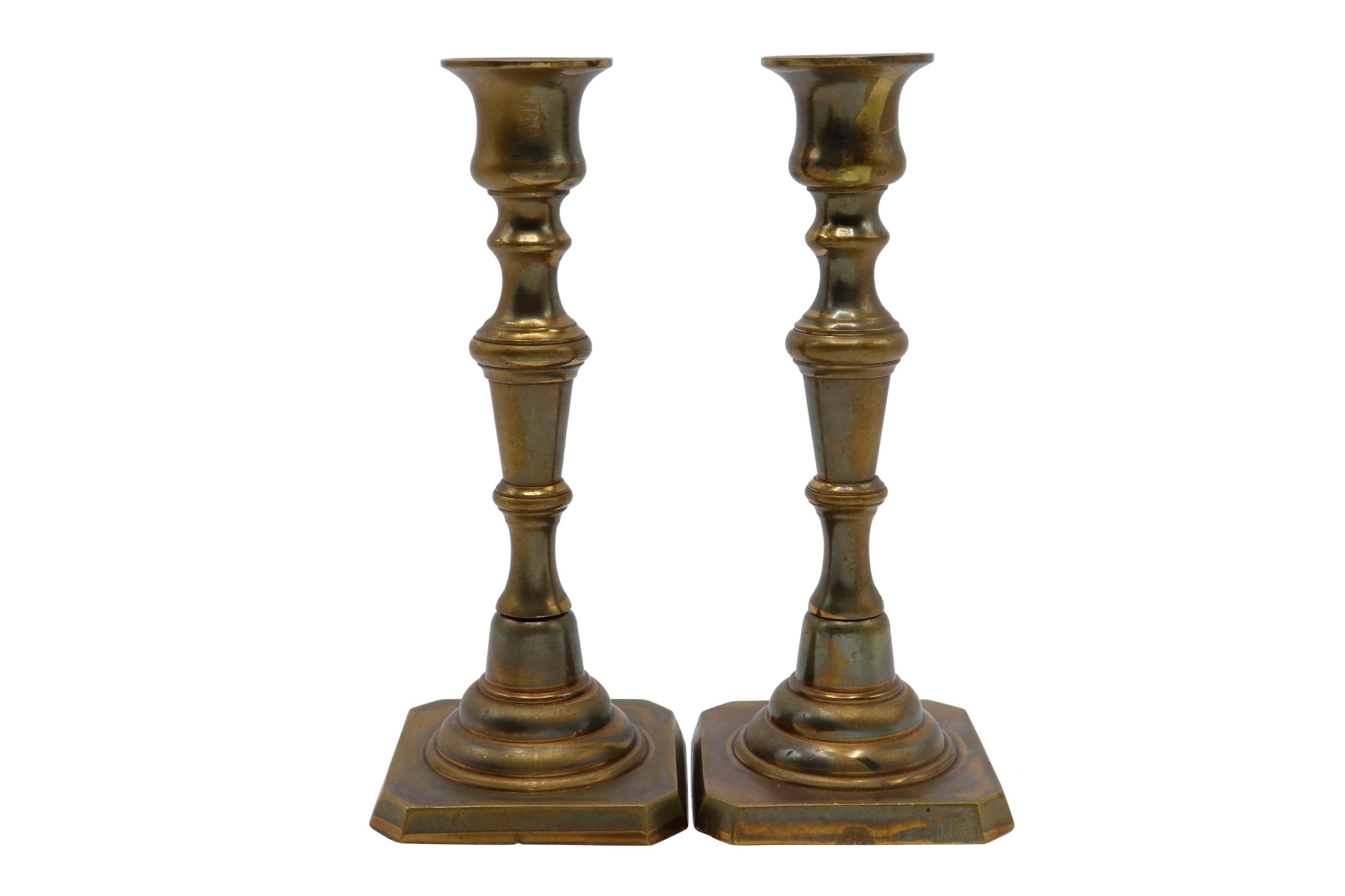 Antique Rostand Brass Candlesticks, a Pair For Sale at 1stDibs identifying brass