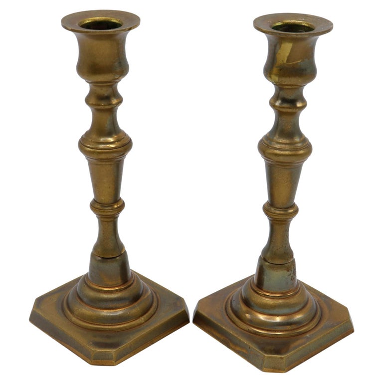 Antique Rostand Brass Candlesticks, a Pair For Sale at 1stDibs identifying brass