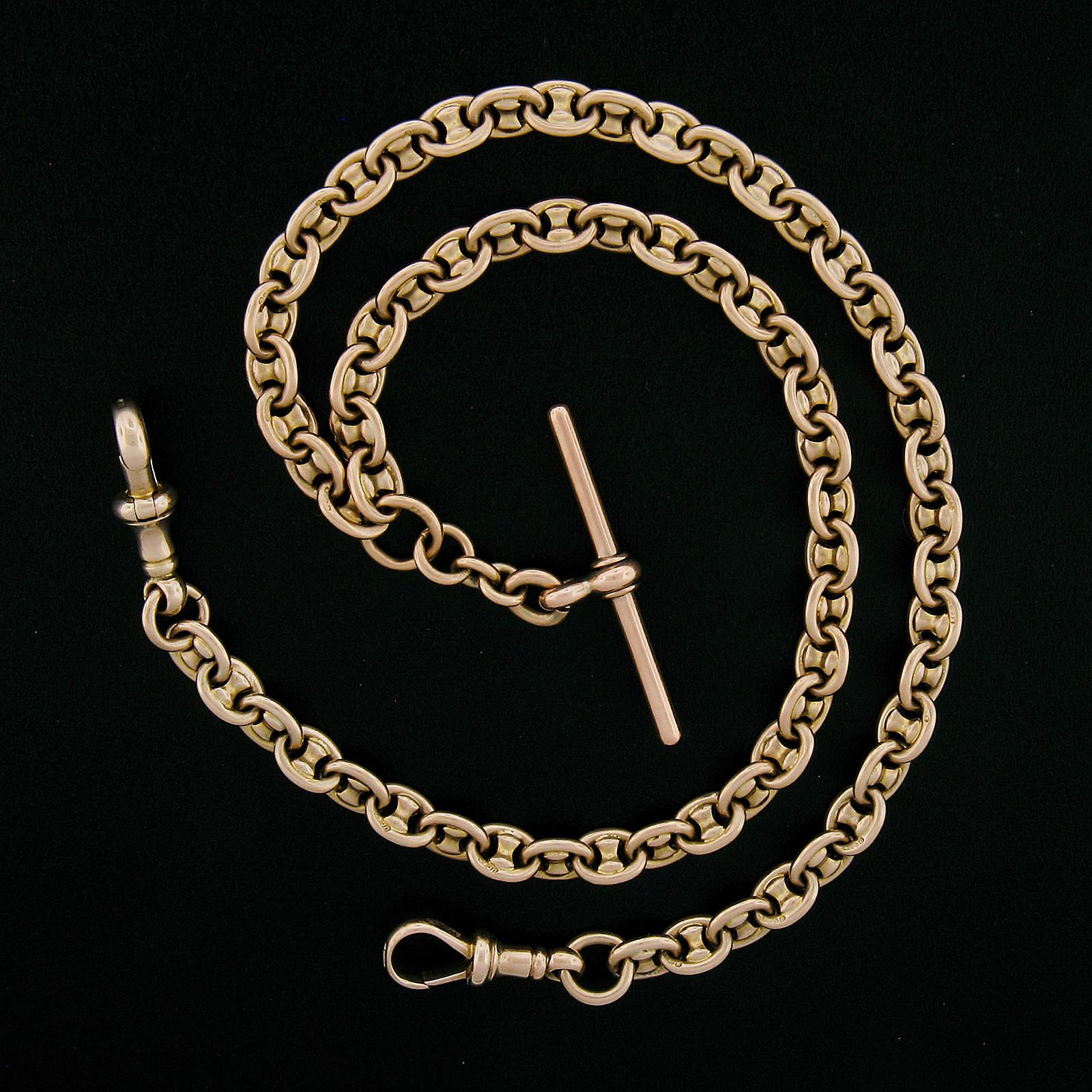 Antique Rosy Yellow Gold Unique Mariner Link 16.5