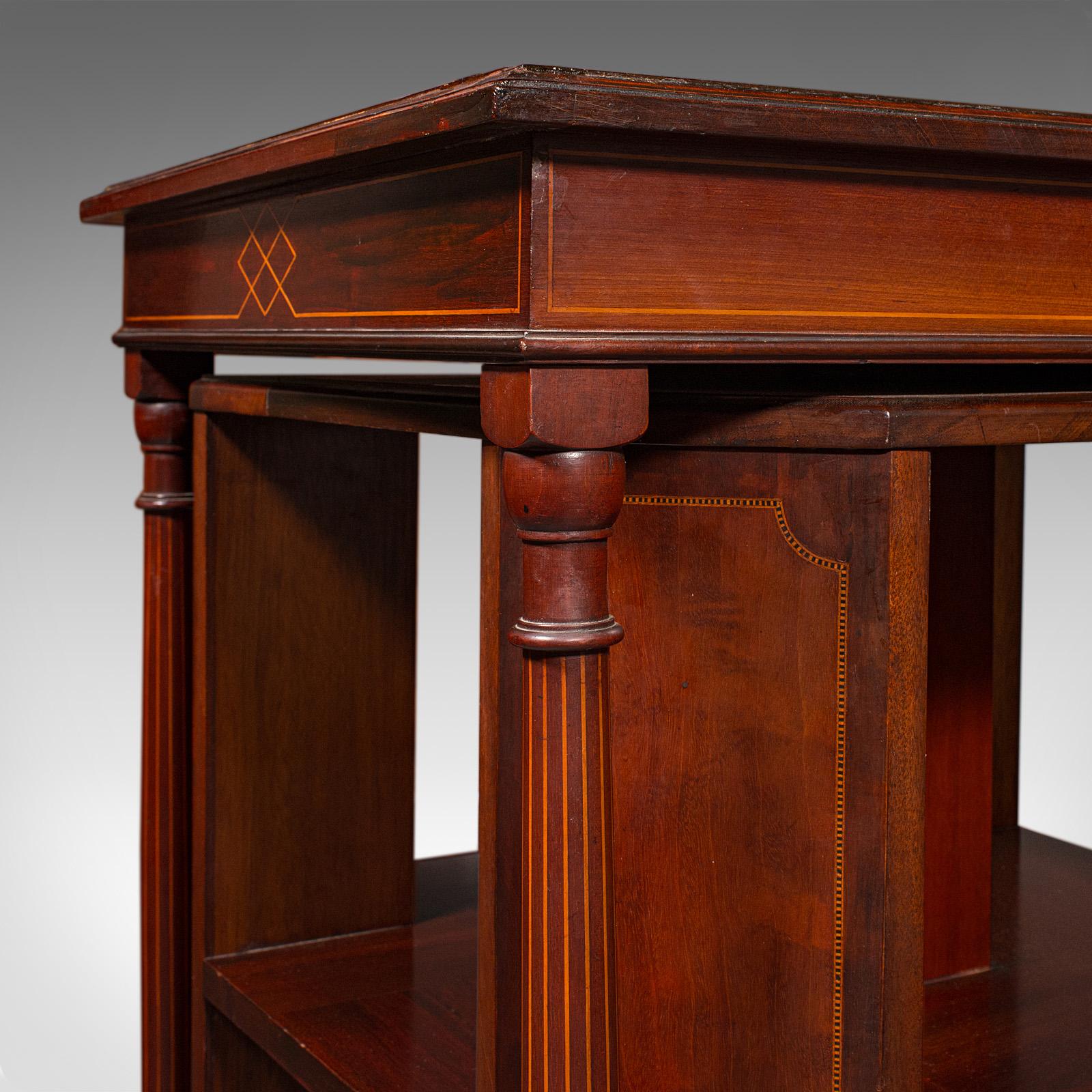 Bibliothèque tournante ancienne, anglaise, Edwardian, C.1910 en vente 4