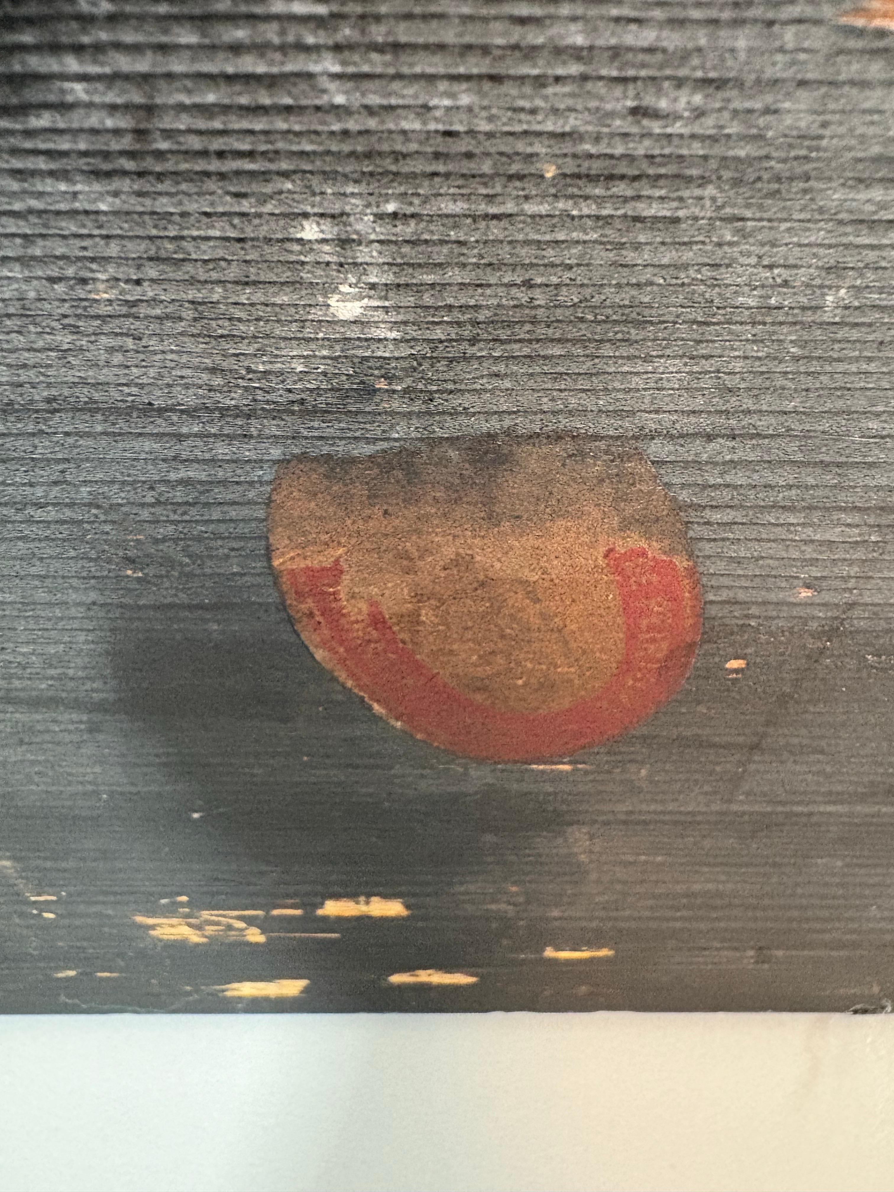 Antique rouge marble and ebonized mirror For Sale 7