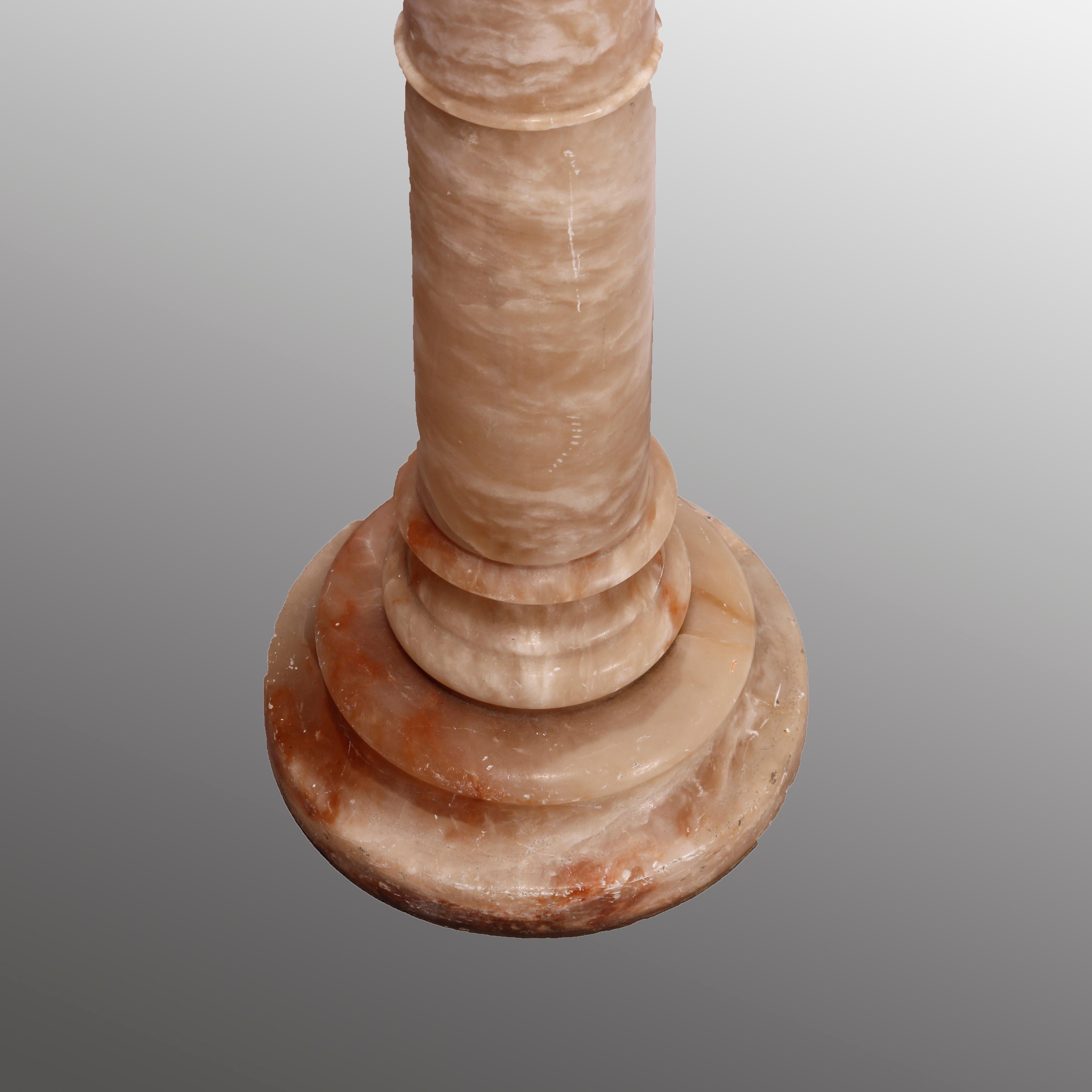 Antique Rouge Marble Doric Sculpture Display Pedestal, Circa 1890 3