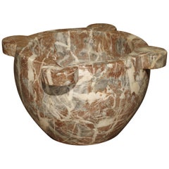 Antique Rouge Marble Mortar from France, Mid-1800s Antique Rouge Marble Mortar from France, Mid-1800s