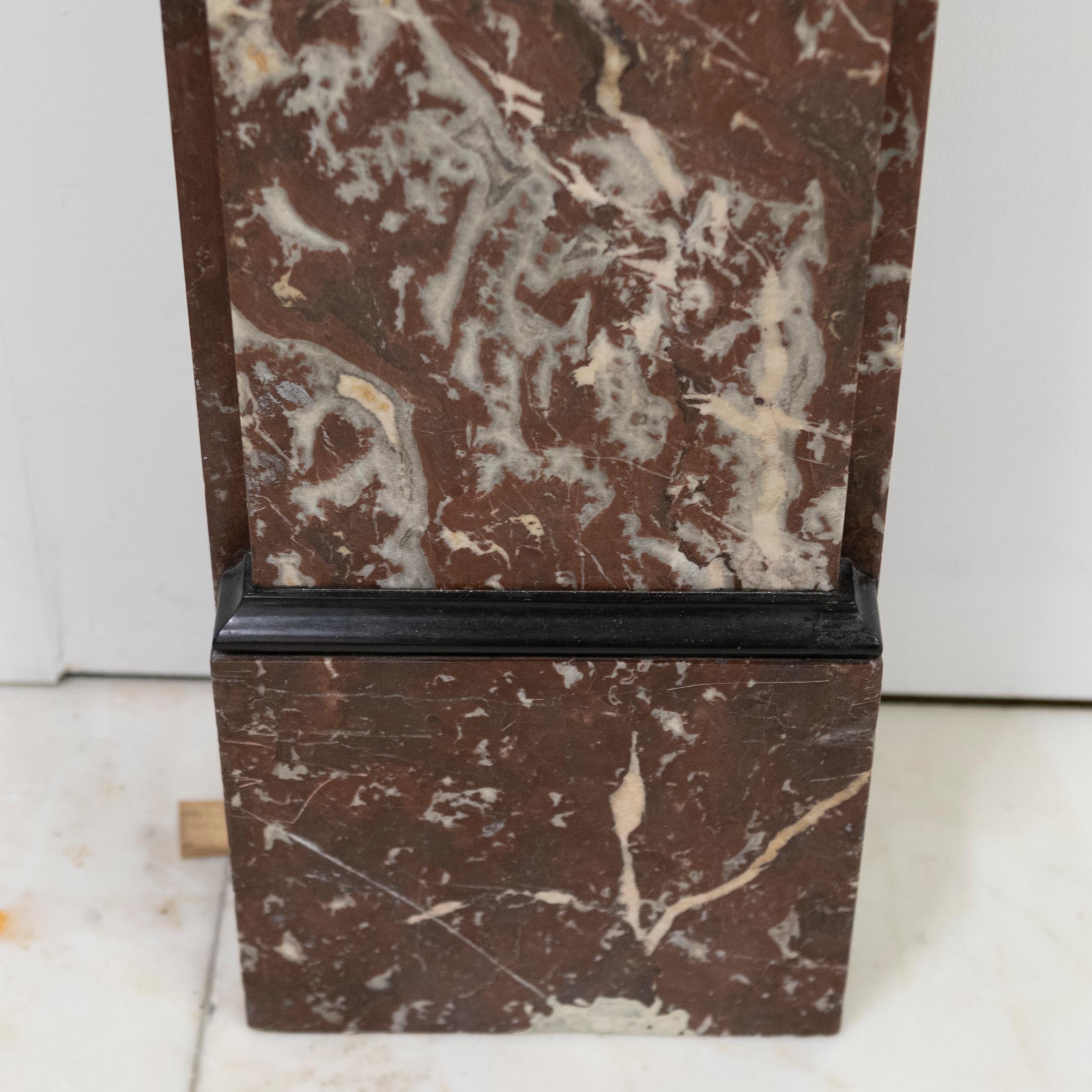 Antique Rouge Royal Marble Fireplace Surround For Sale 6