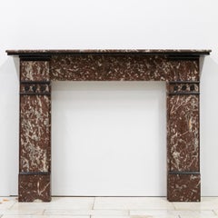 Antique Rouge Royal Marble Fireplace Surround
