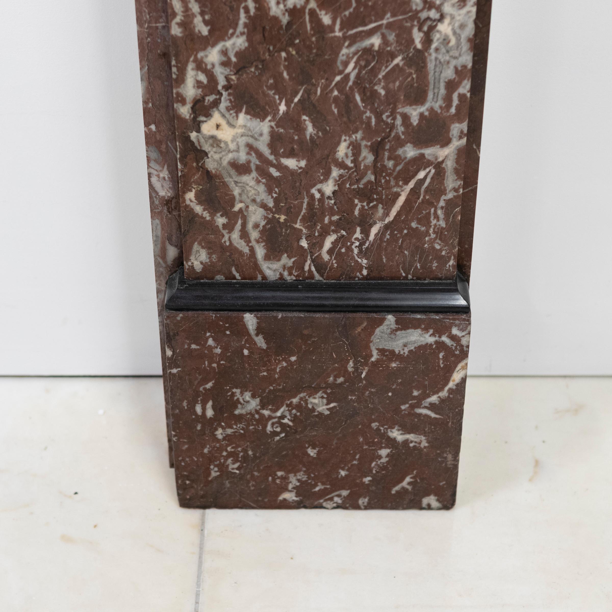 Antique Rouge Royal Marble Fireplace Surround For Sale 4