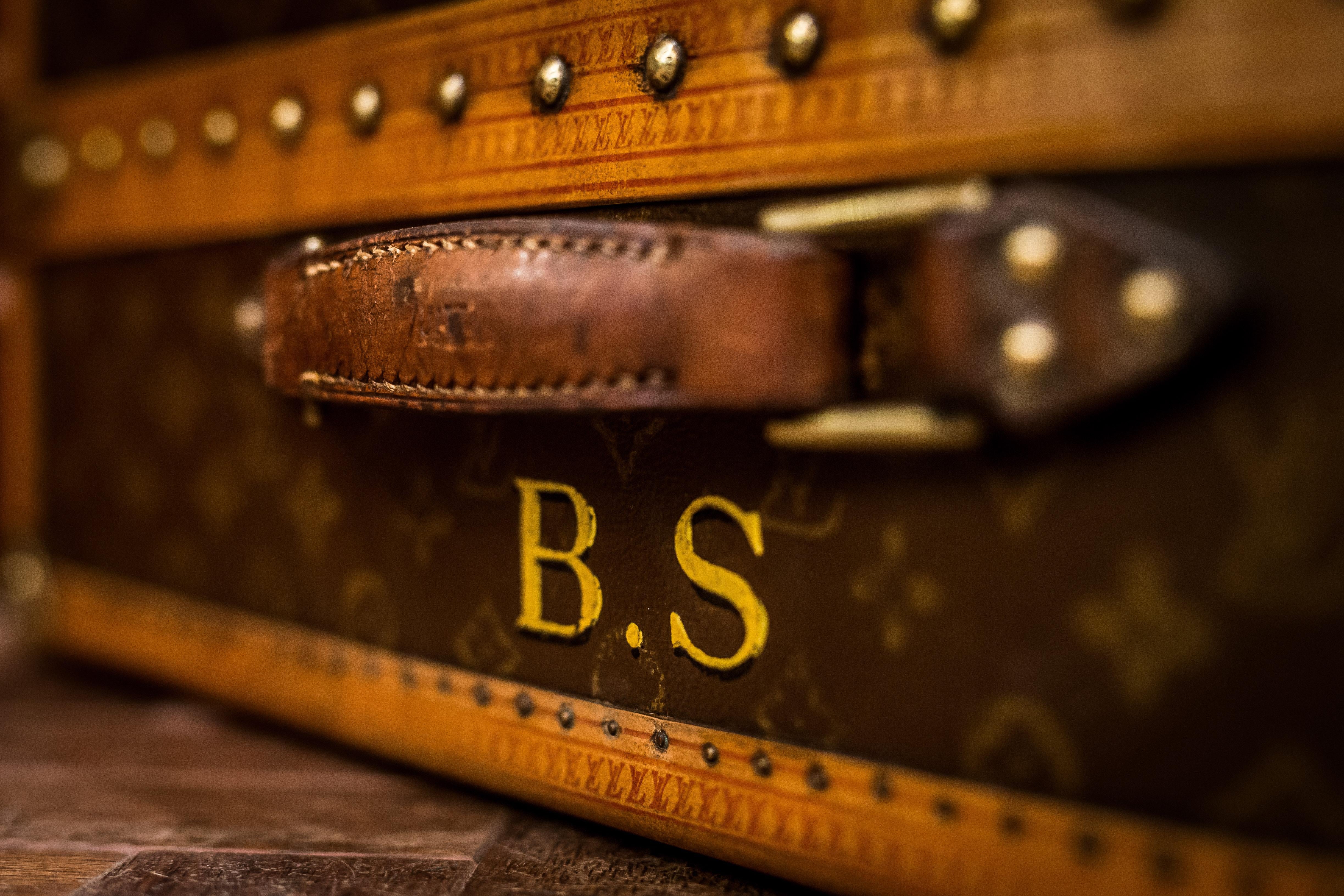 Antique Roulette Wheel Fitted into a 1950s Louis Vuitton Case For Sale 1