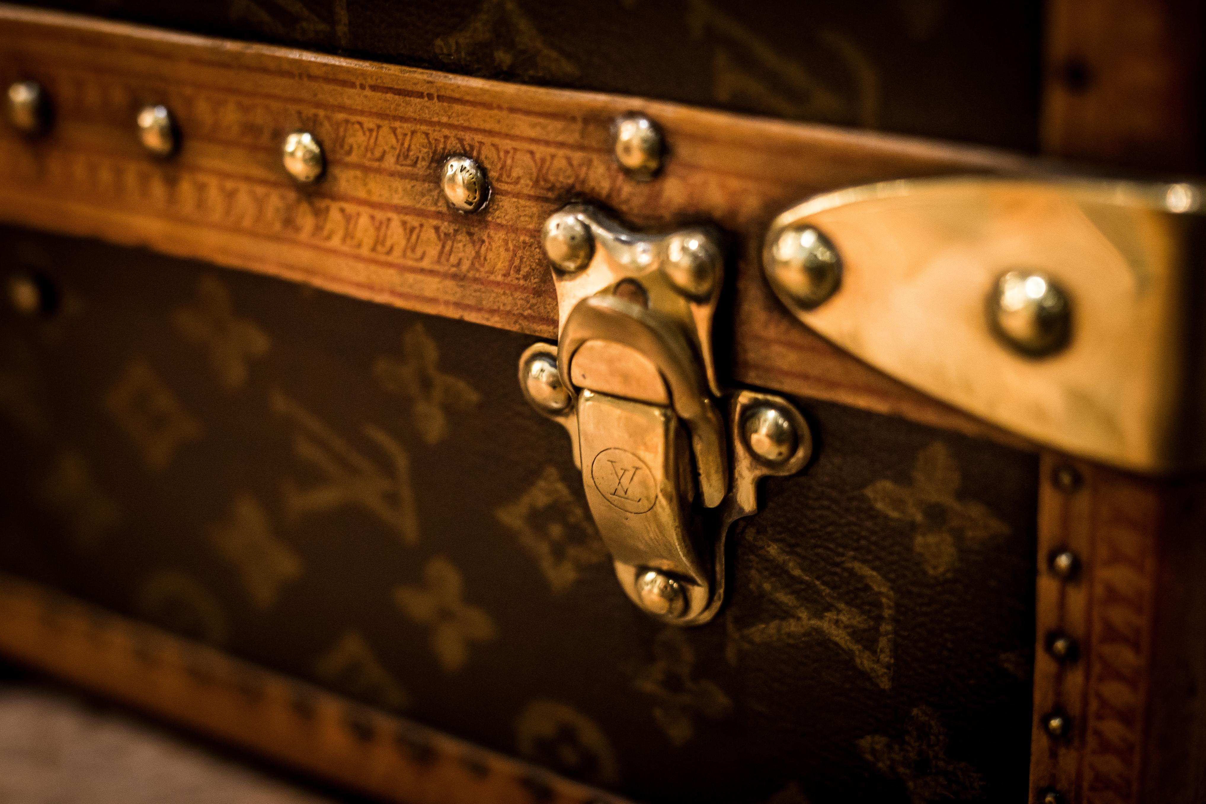 20th Century Antique Roulette Wheel Fitted into a 1950s Louis Vuitton Case For Sale