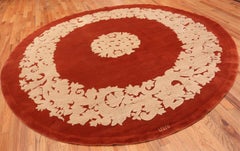 Antique Round Art Deco Carpet by Leleu