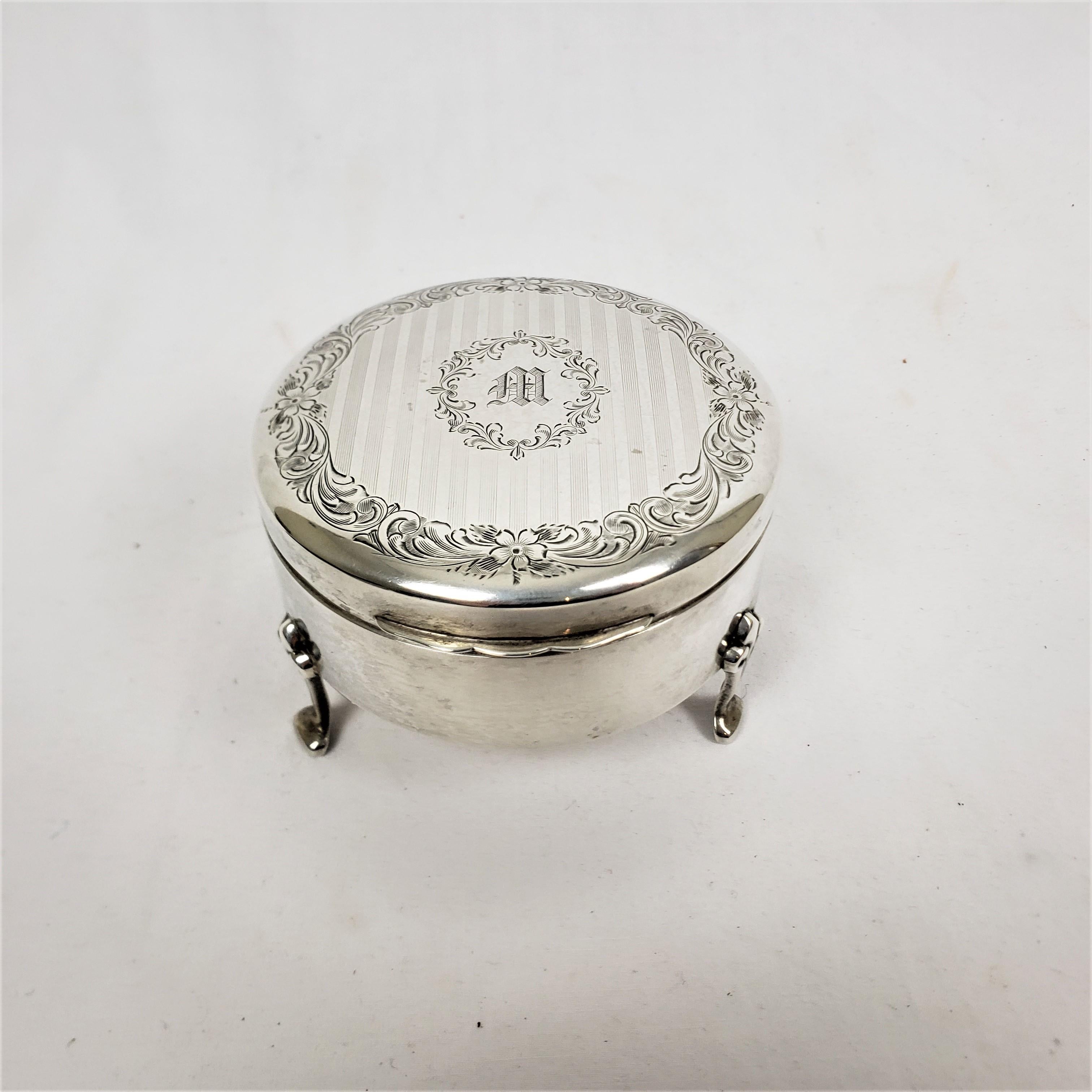 vintage silver trinket box