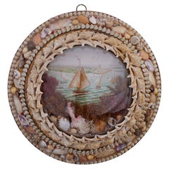 Antique Round British Colonial Sailors Valentine
