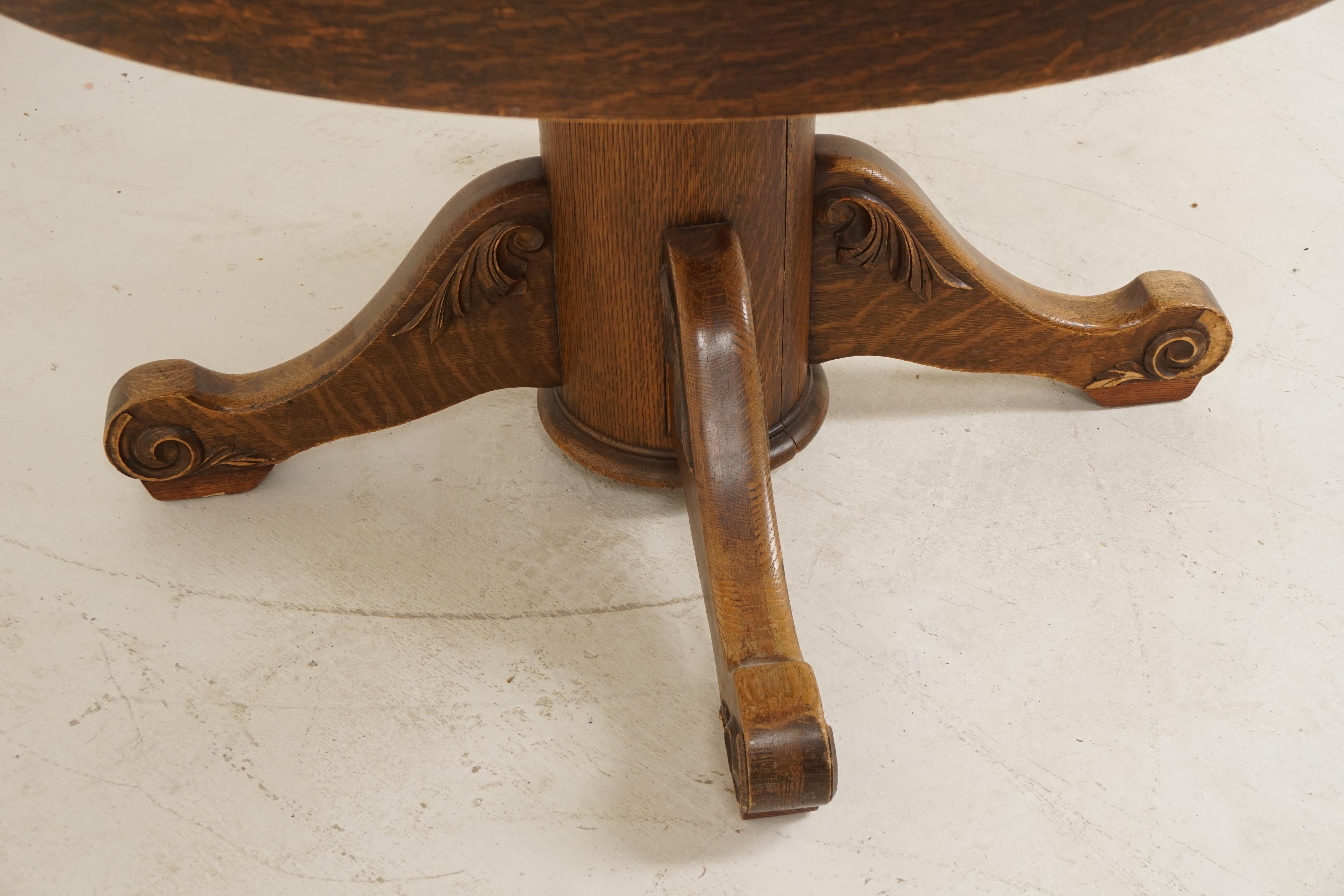 vintage round dining table with leaves