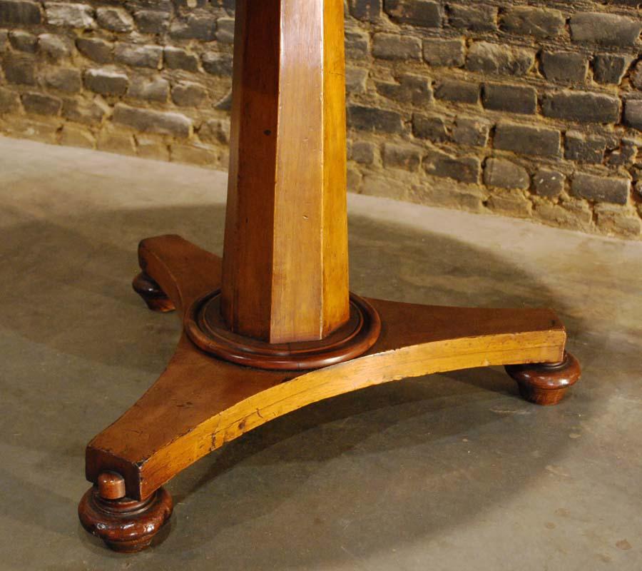 Antique Round English Regency Style Mahogany Tilt-Top Center Table 4