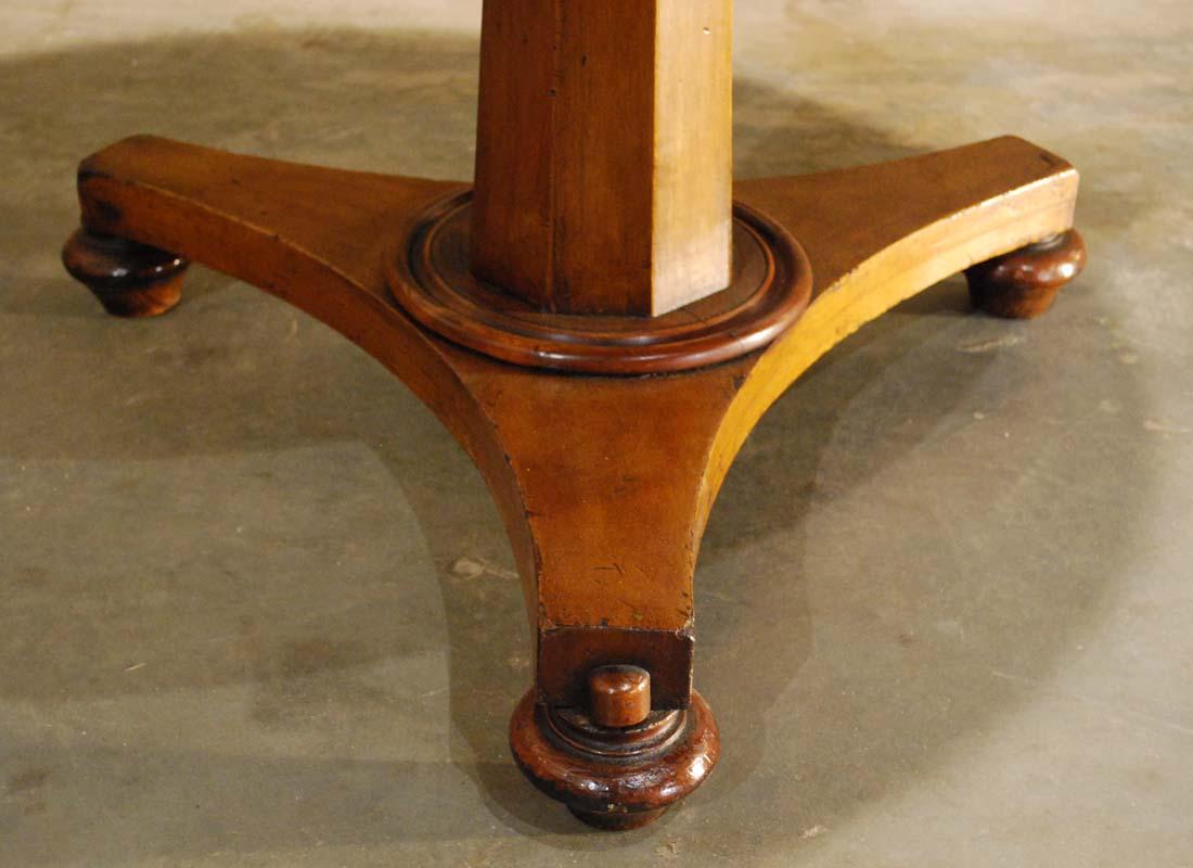 Antique Round English Regency Style Mahogany Tilt-Top Center Table 5