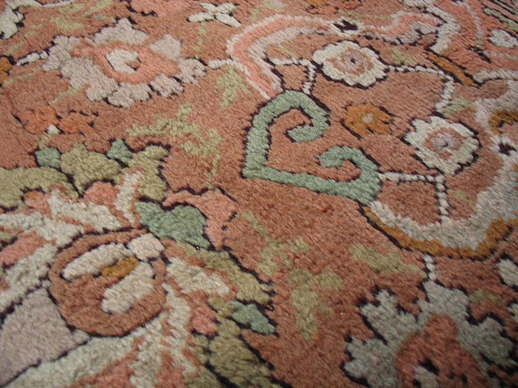 Hand-Knotted Antique Round European Axminster Rug 15' 6
