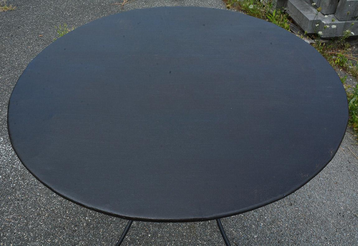 20th Century Antique Round French Folding Metal Garden Table