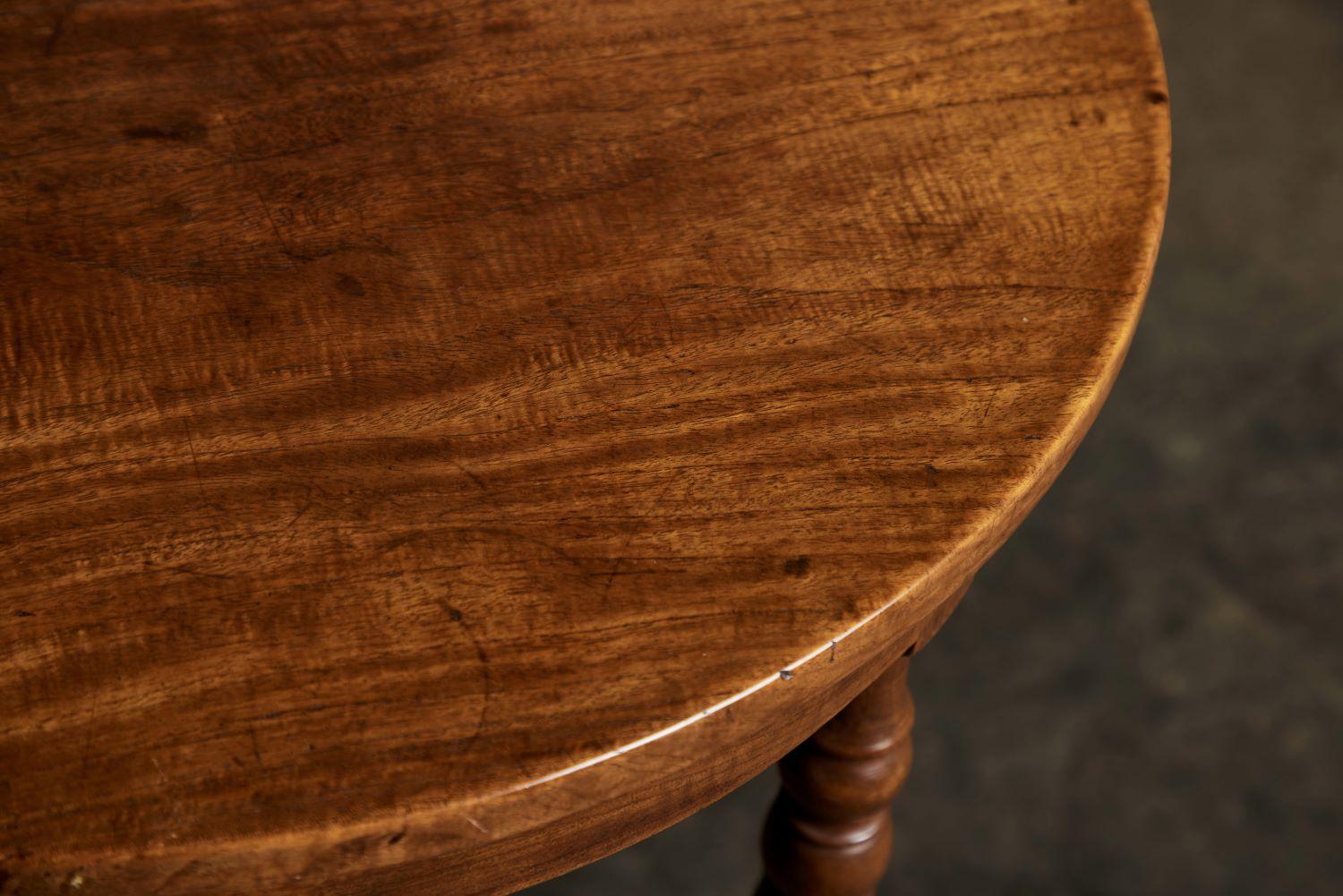 Hardwood Antique Round Occasional Table