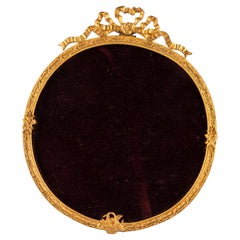Antique Round Picture Frame, Louis XVI Style, France, Circa 1890, 11 x 11 cm