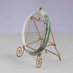 Antiker runder Bilderrahmen, Frankreich, um 1900, 9 x 9 cm