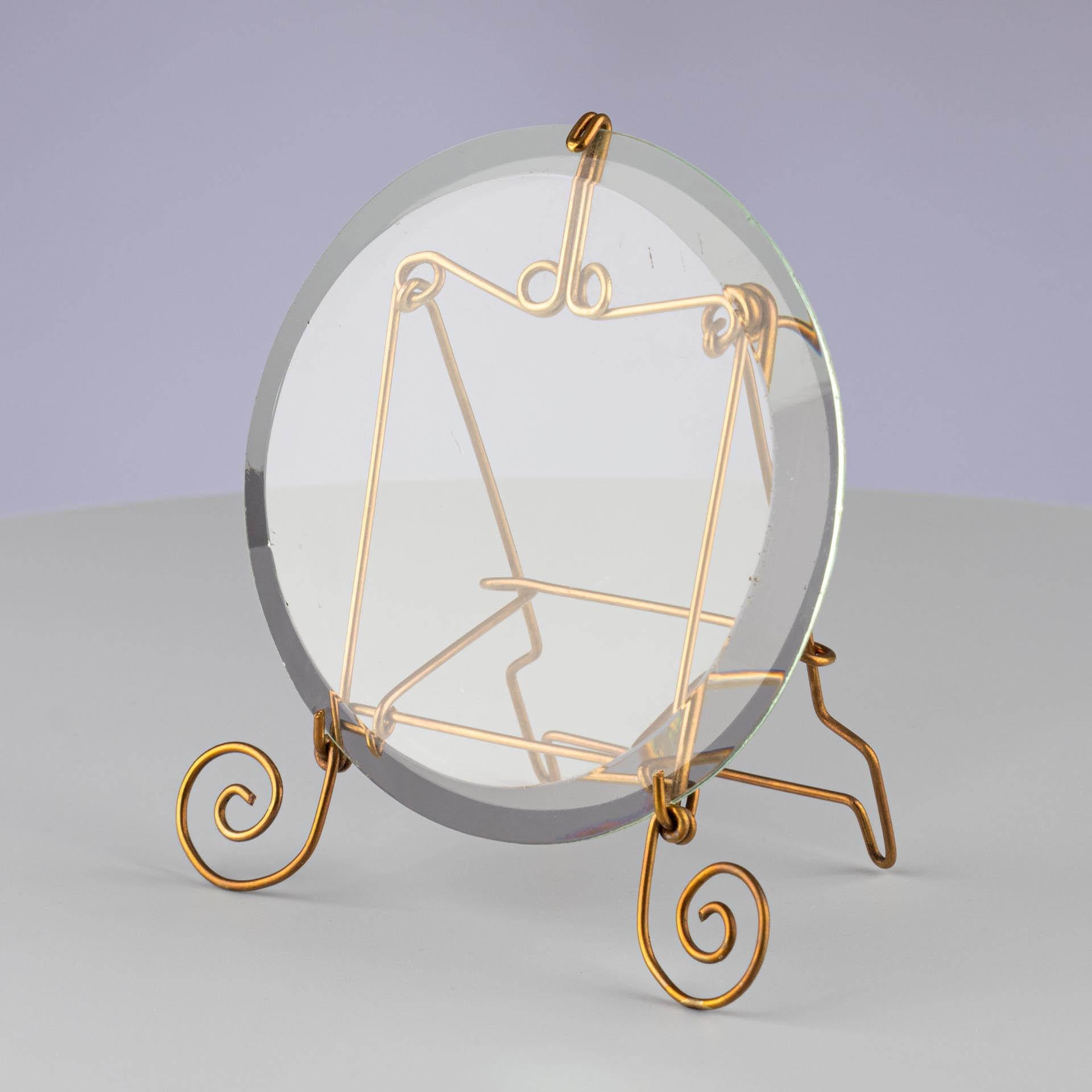 Antique Round Picture Frame, France, Circa 1900, 9 x 9 cm In Good Condition For Sale In Greven, DE