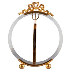 Antique Round Picture Frame, Louis XVI Style, France, Circa 1890, 9 x 9 cm