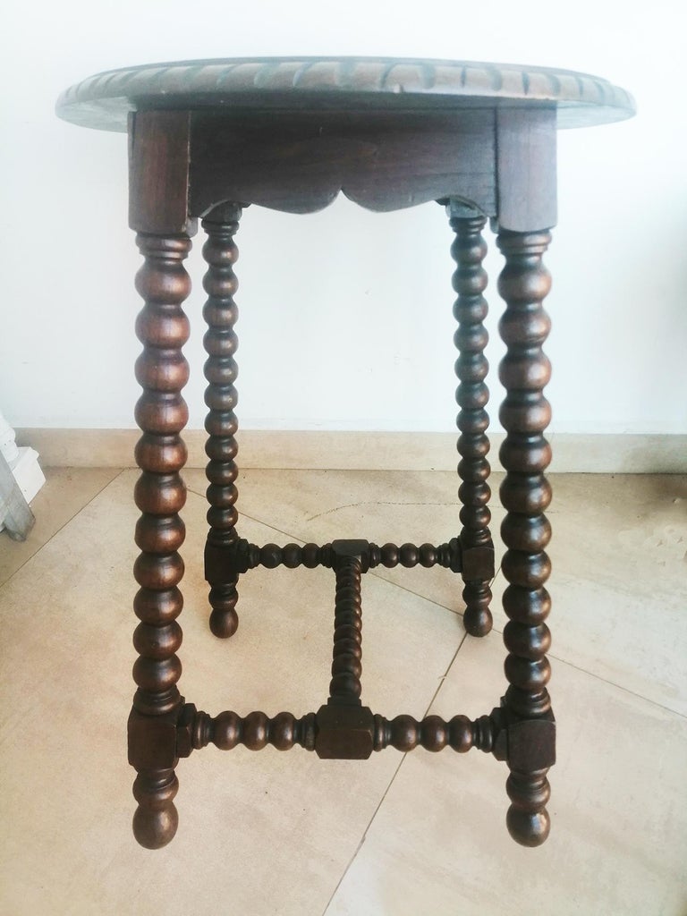 Antique Round Side Table Bobbin Turned Legs at 1stDibs bobbin legs