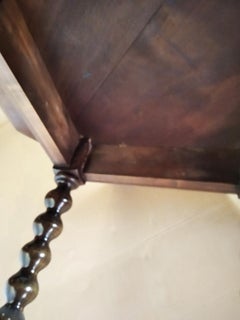 Octagonal  Side Table Bobbin Turned Legs