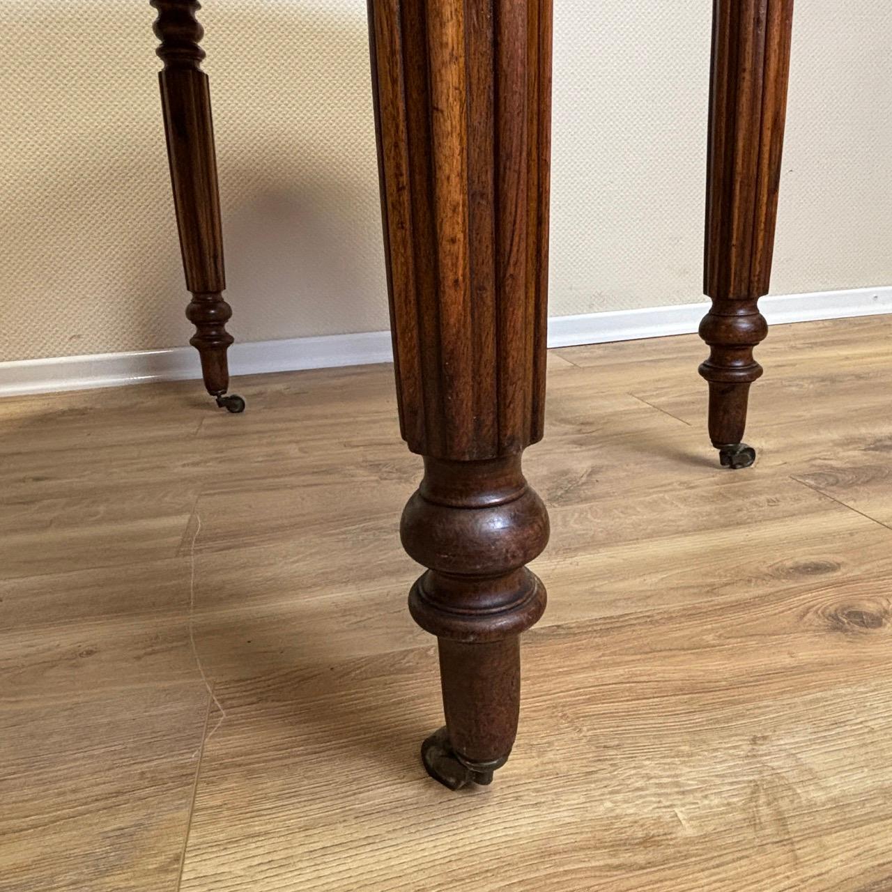 Antique round table from France  folding table top For Sale 4